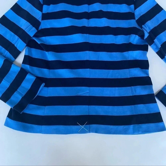 New Talbots Black Blue Striped Button Down Pockets Blazer
Nautical Petite medium - Picture 5 of 15
